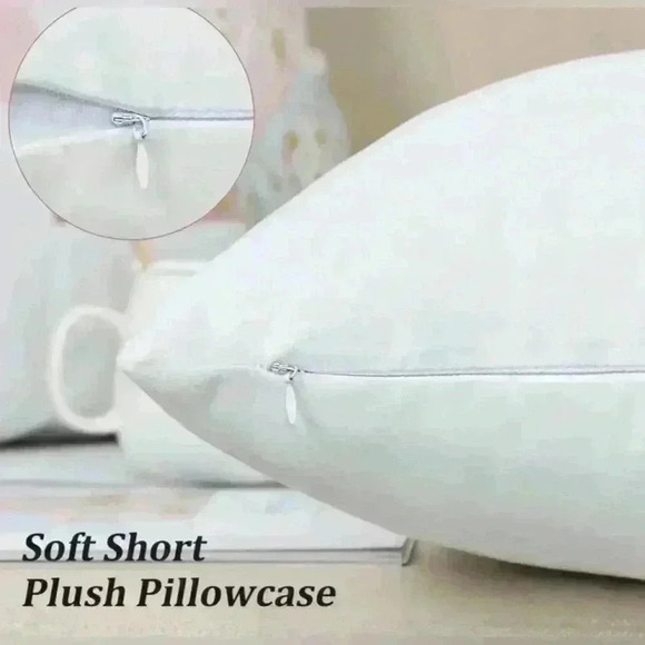 Pillow Covers 18x18” 1 pc I Alphabet Linen White/Gold I Blue Floral Boho Cottage - Picture 5 of 13